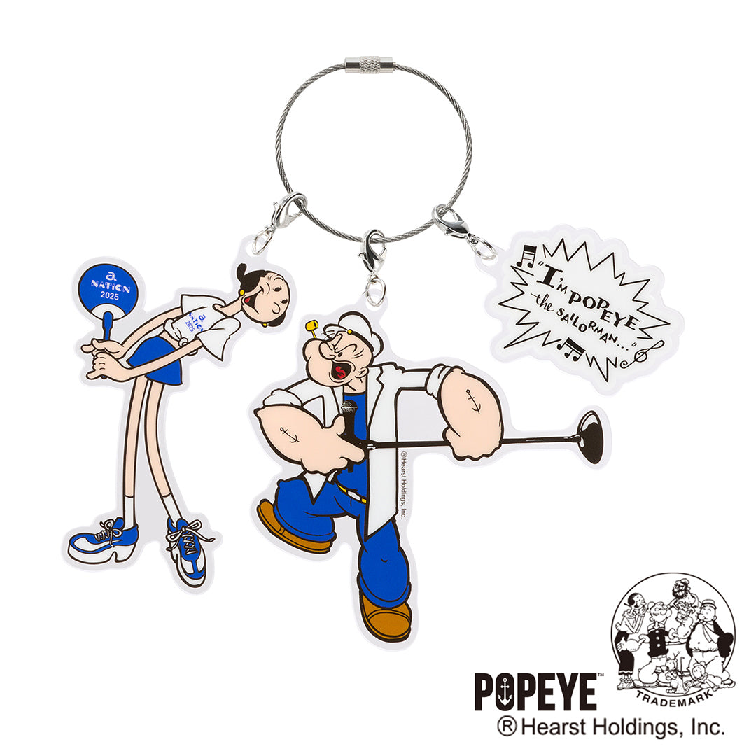a-nation×POPEYE(TM)コラボ3連アクリルキーホルダー
