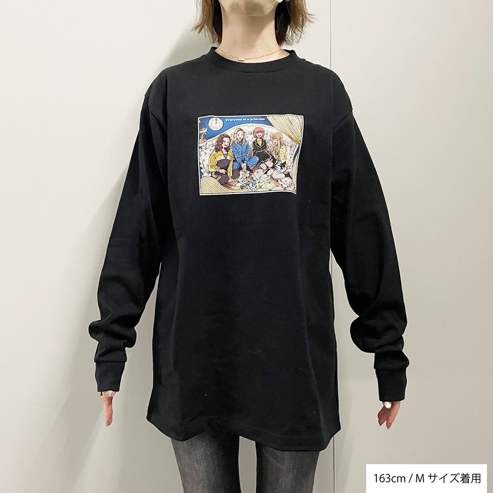 グラフィックロングスリーブTシャツ(BLACK)