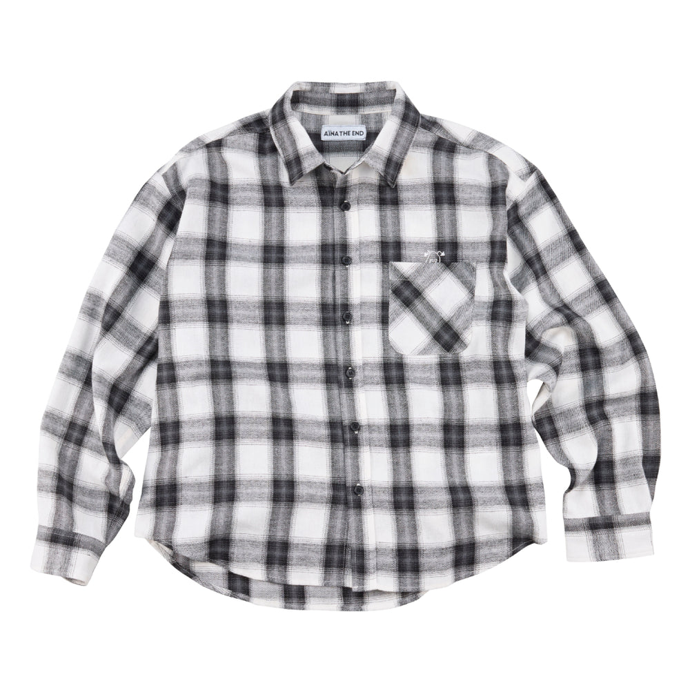 隠れ刺繍サイン入りチェックシャツ