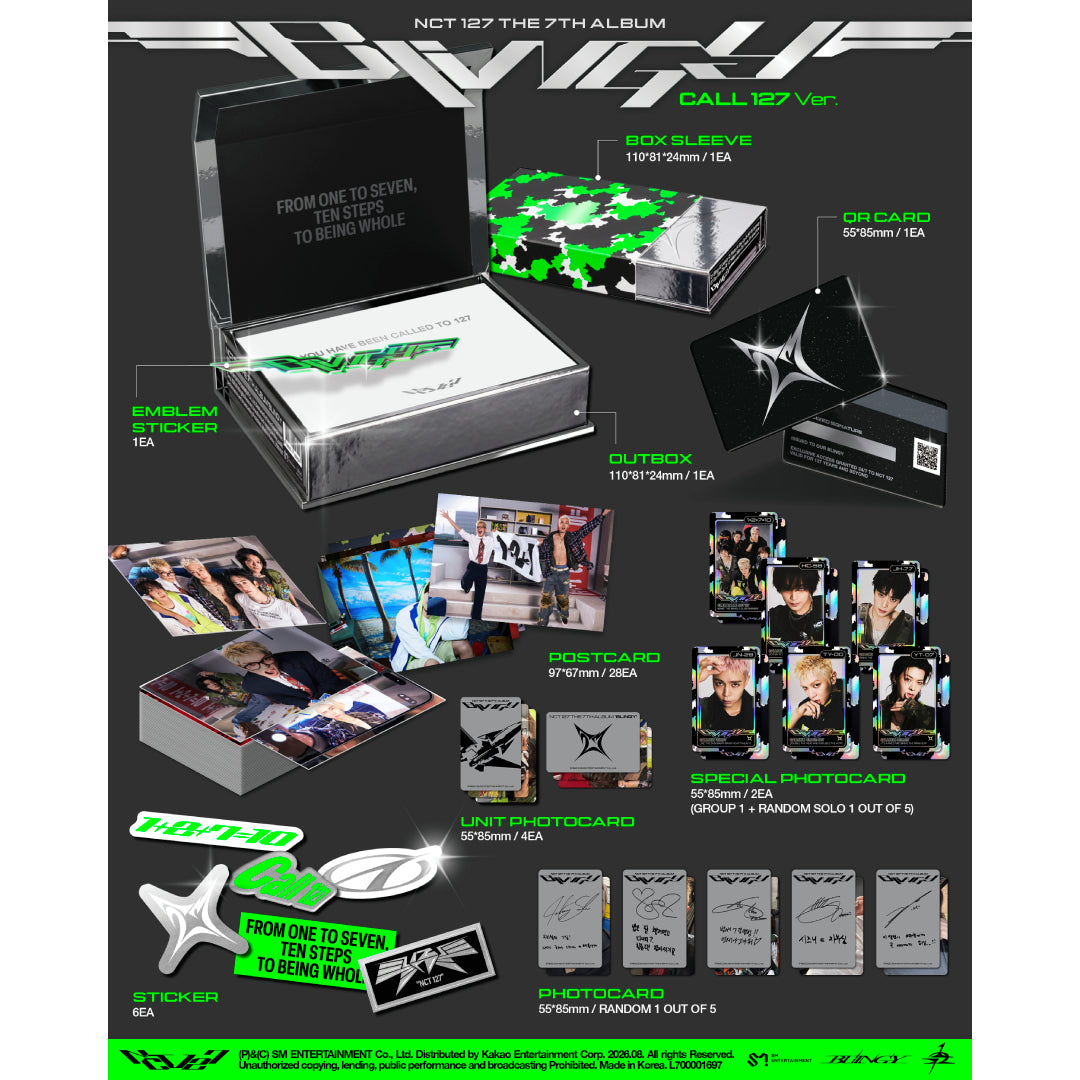 
                  
                    《TAEYONGサイン入りチェキプレゼント応募》【韓国盤】The 7th Album 'BLINGY'【Call 127 Ver.】
                  
                