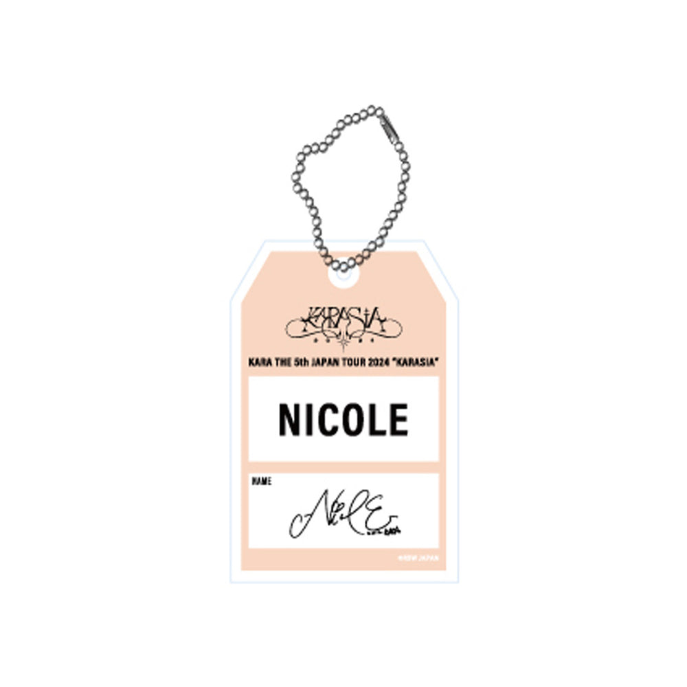 ラゲッジタグ風アクリルキーホルダー NICOLE